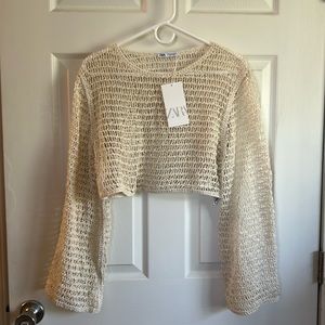 Zara Cropped Crochet Top
